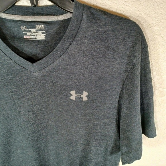 Men's Small Dark Blue Under Armour Heatgear T-Shirt - Picture 4 of 11